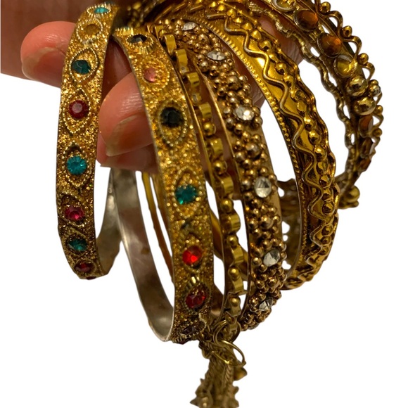 Kids Gold jewelled bangles - Picture 4 of 4